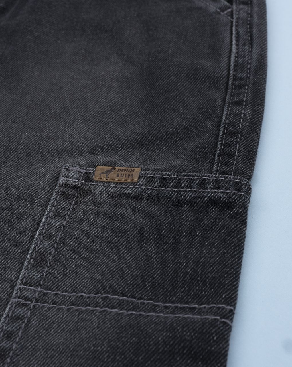 Pantalone denim bimbo grigio