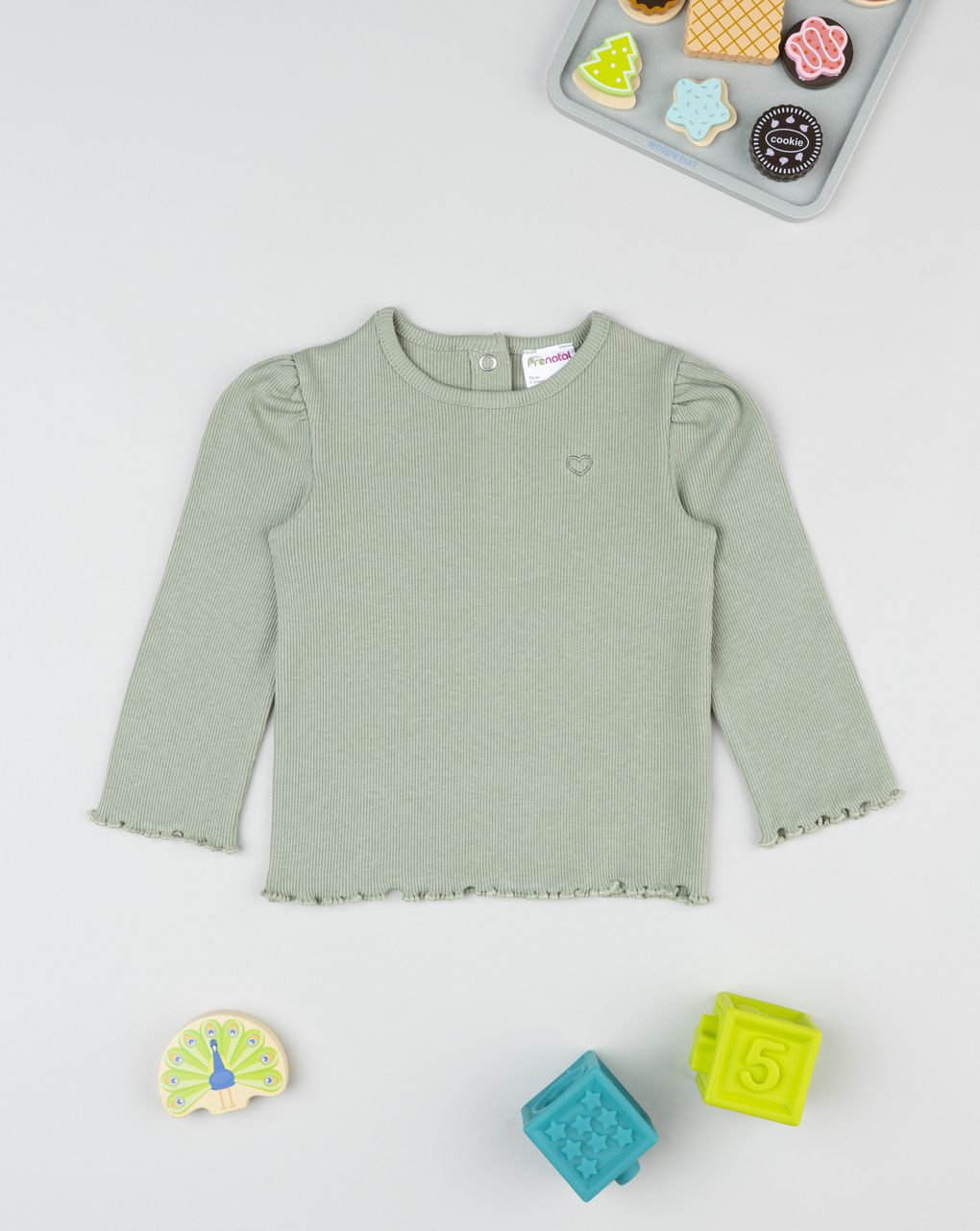 T-shirt bimba verde costina