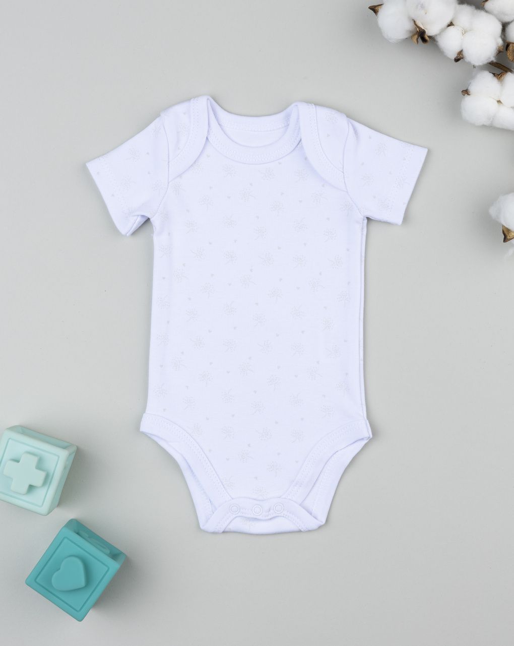 Body neonato bianco con allover