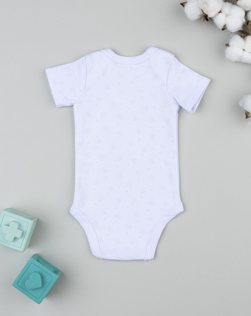 Body neonato bianco con allover