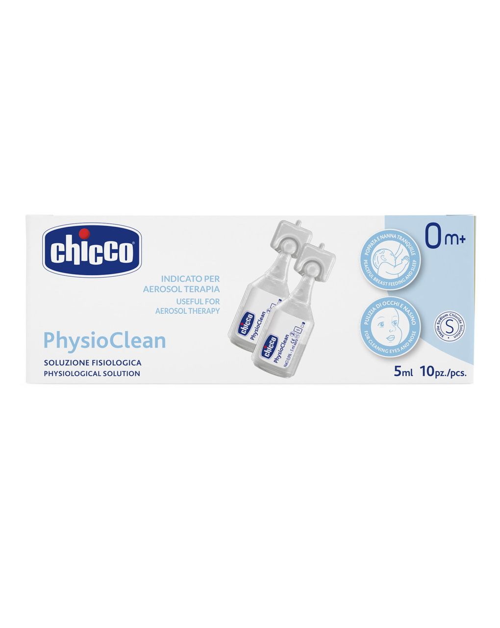 Physioclean soluzione fisiologica 5ml 10 pezzi - chicco