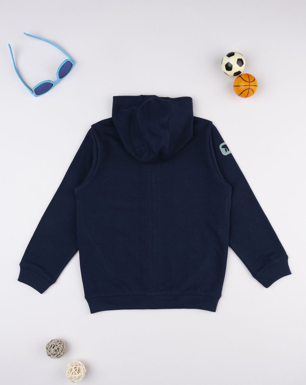 Felpa con cappuccio bambino blu scuro