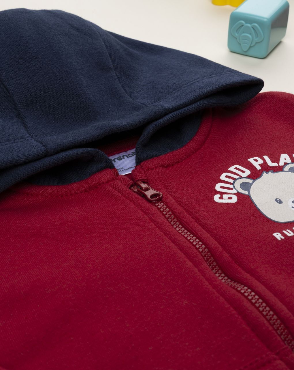 Felpa bimbo blu/rosso