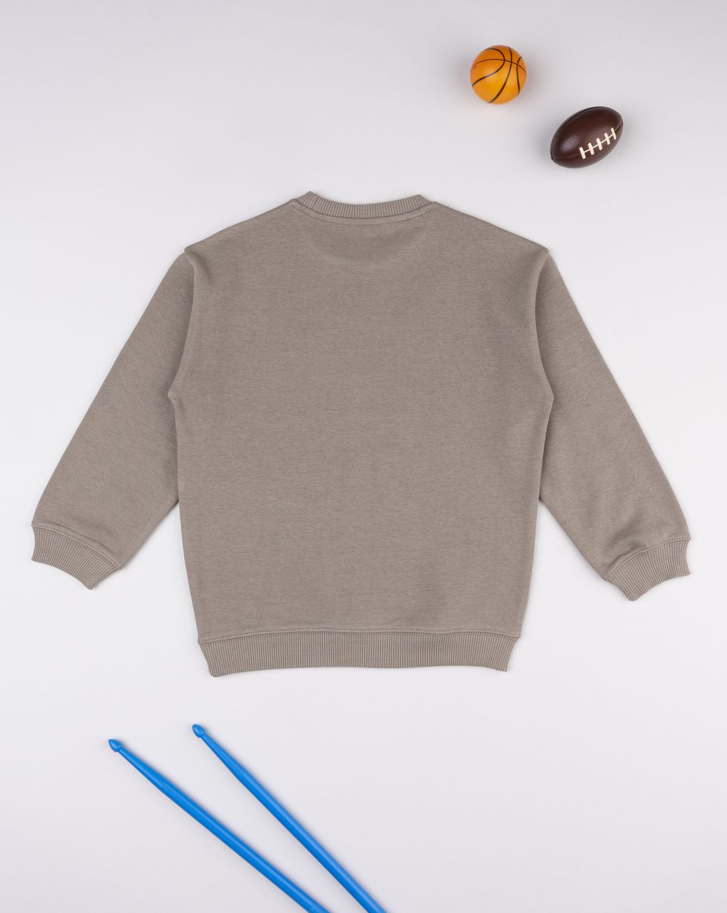 Felpa bimbo marrone stampa dinosauri