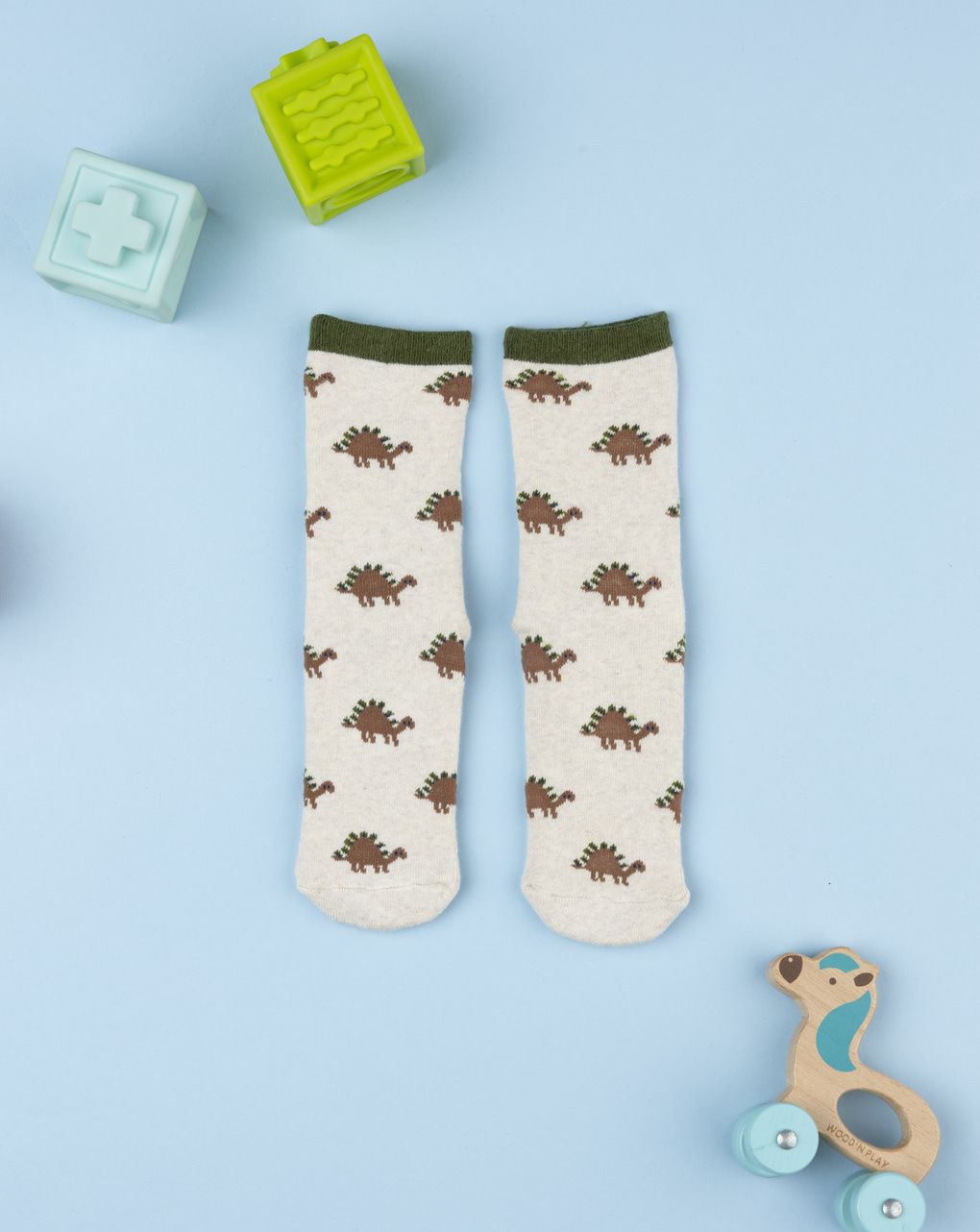 Antiscivolo beige bimbo dinosauri