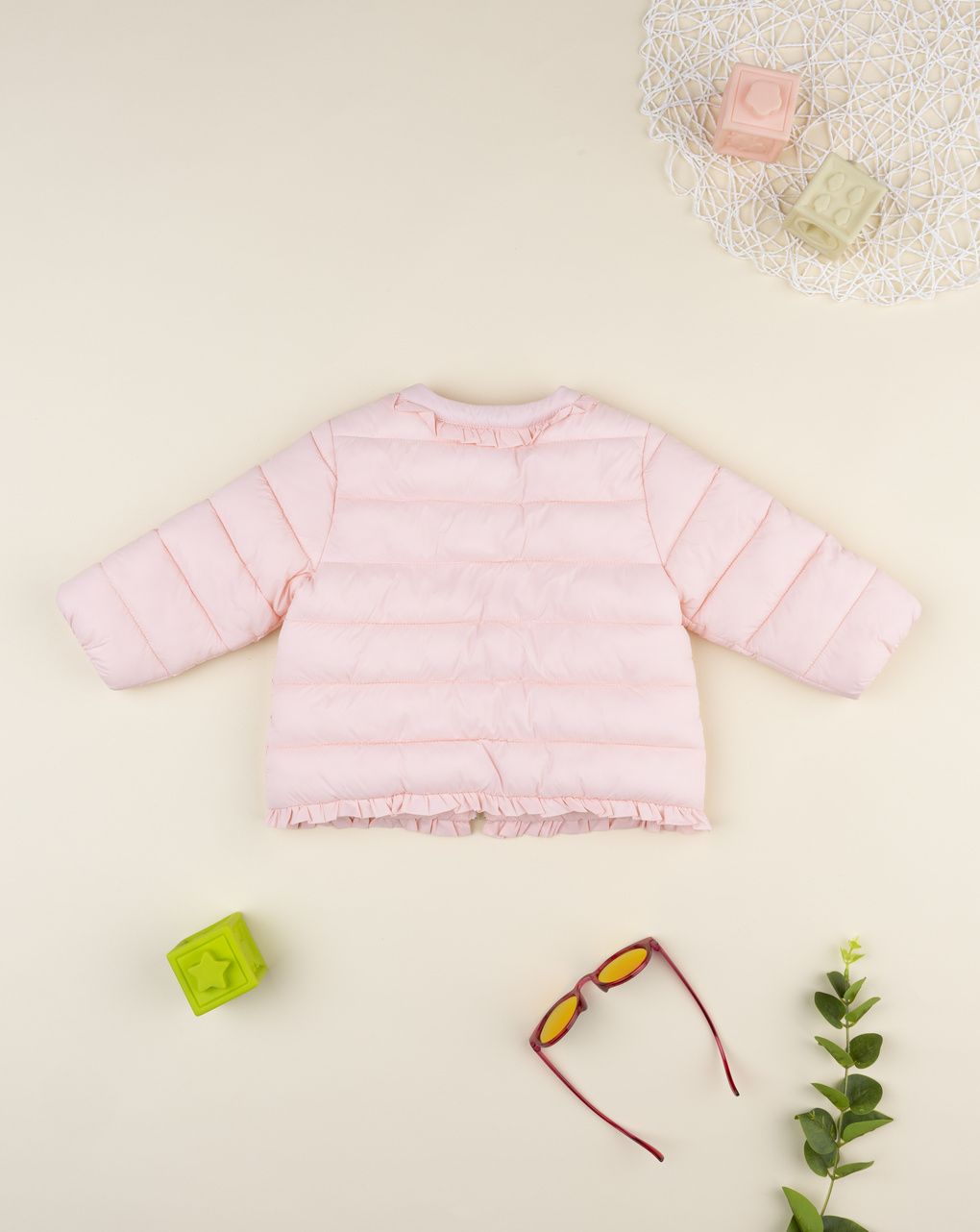 Giacca trapuntata bimba rosa