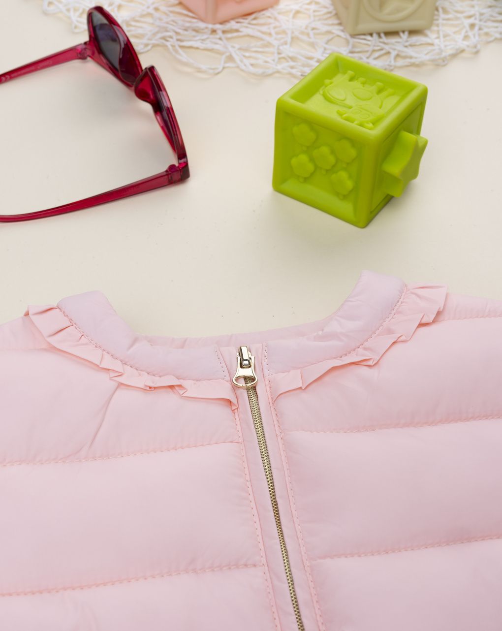 Giacca trapuntata bimba rosa