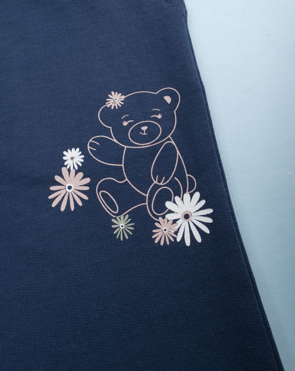 Pantalone felpato bimba blu