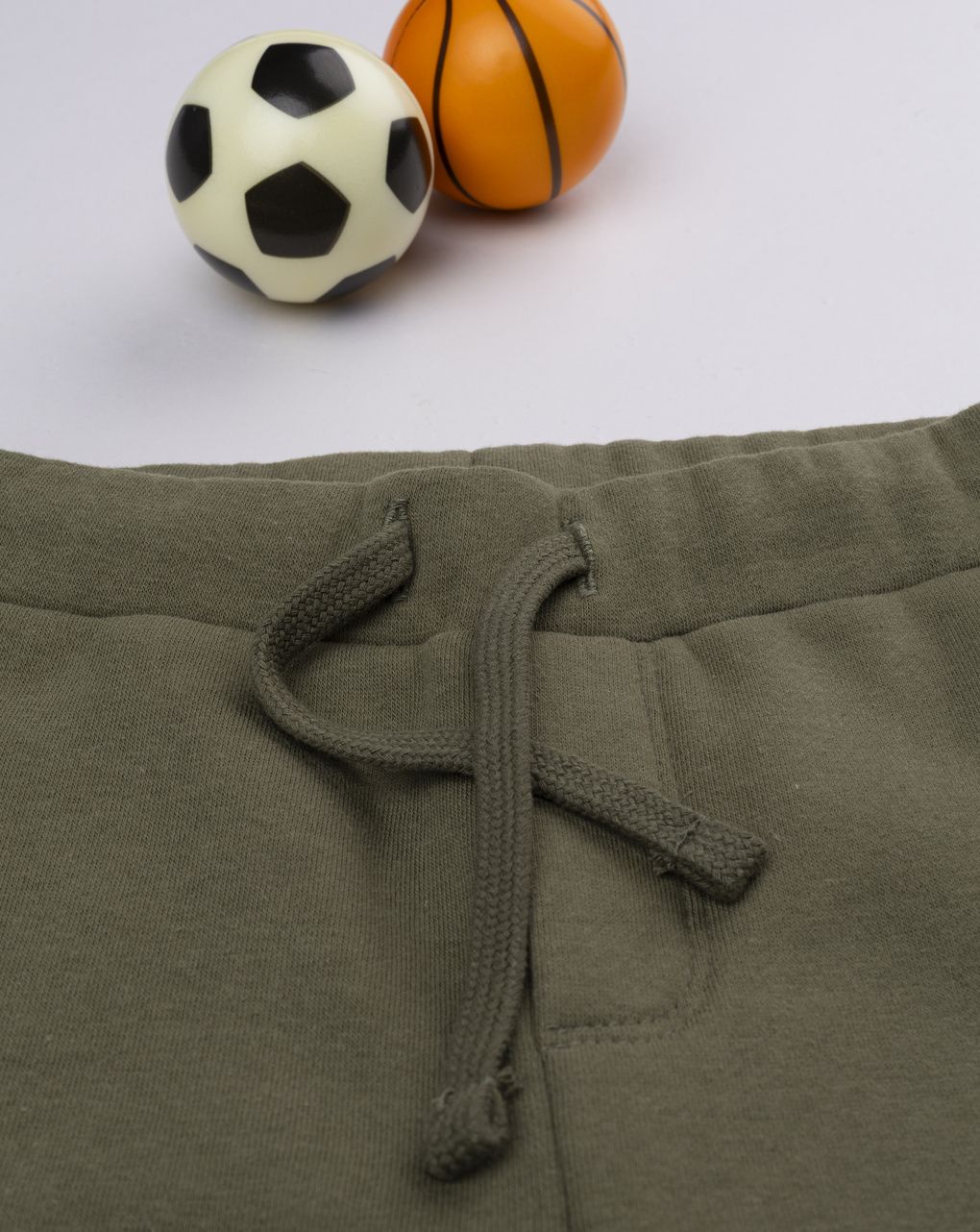 Pantalone felpato bambino verde con stampa