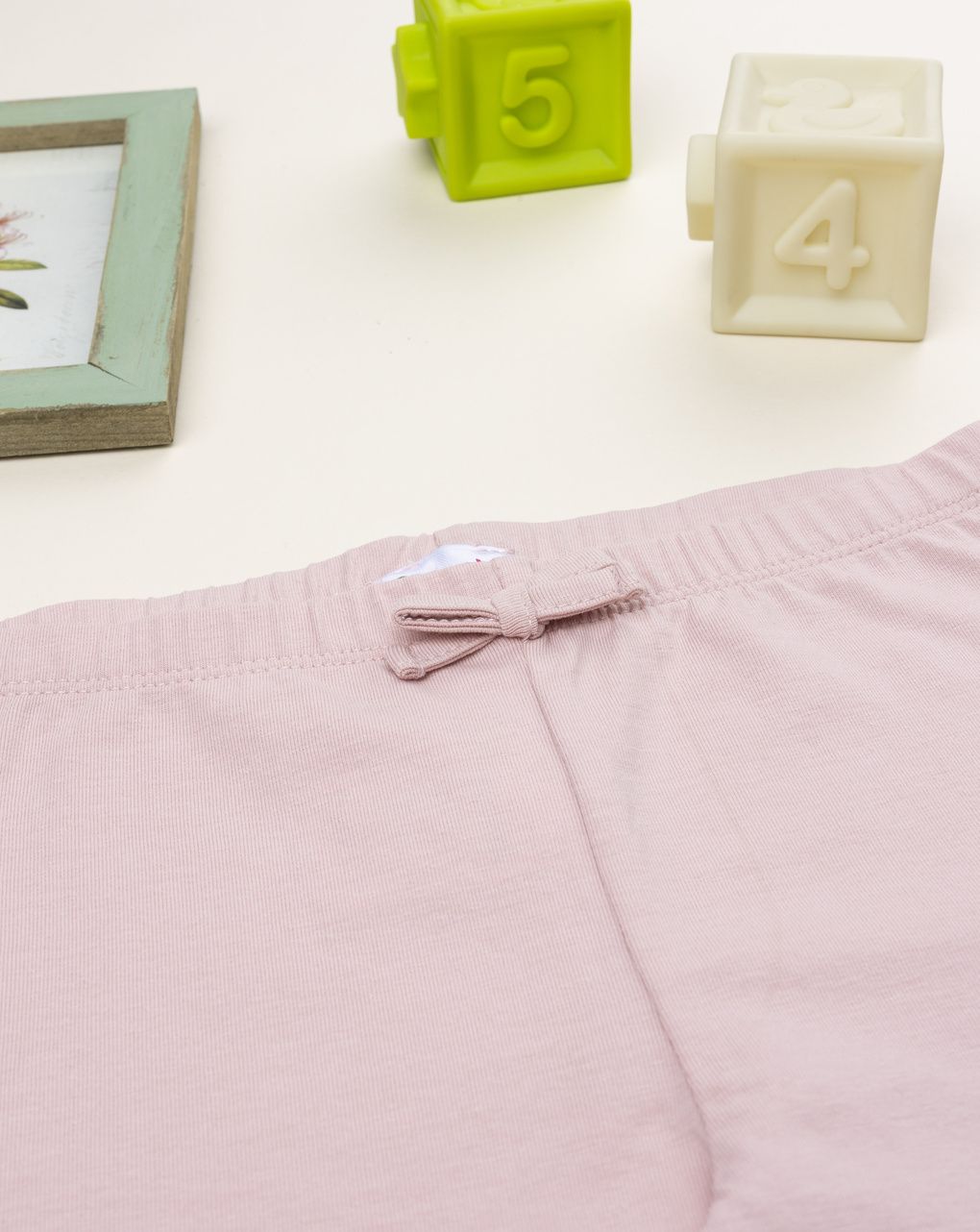 Legging bimba rosa con stampa fiori