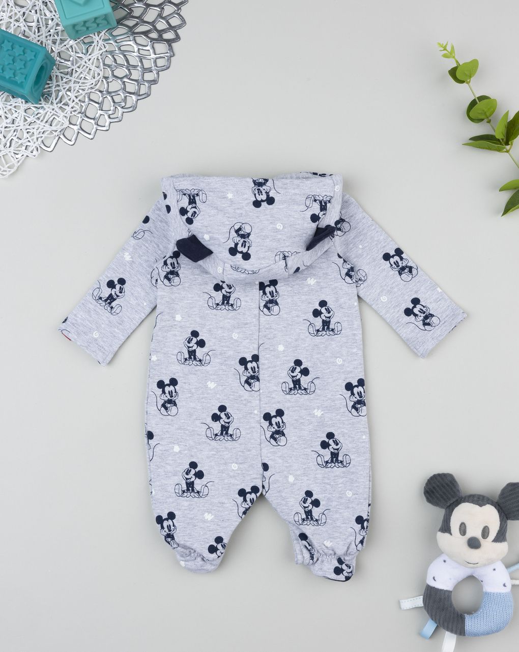 Tutina neonato con cappuccio disney topolino