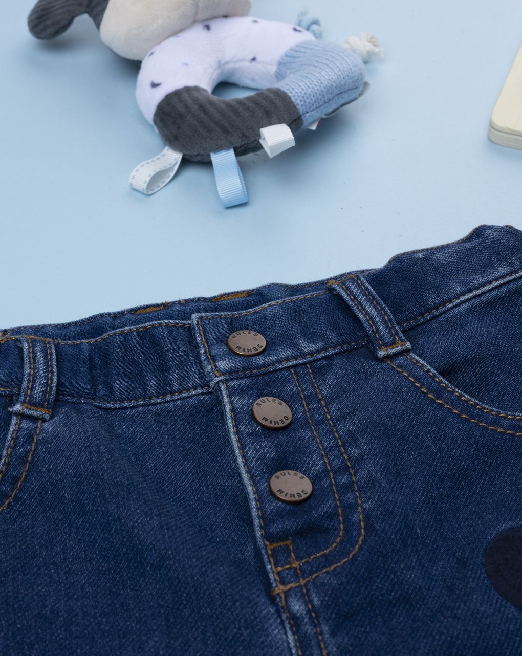 Pantaloni denim bimbo mickey mouse