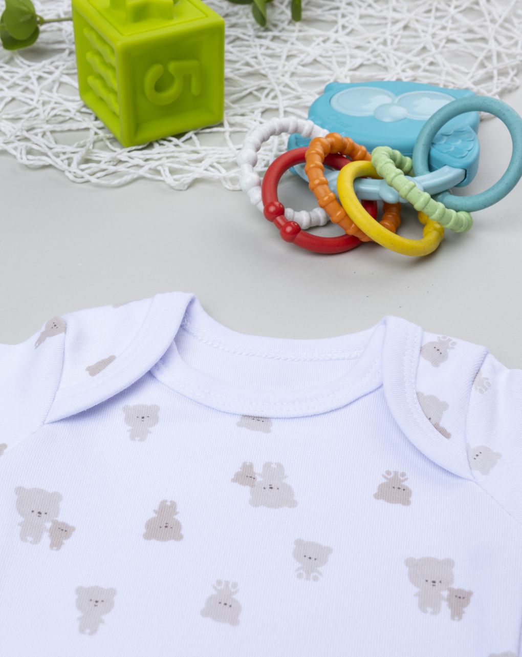 Body bianco neonato orsetti allover