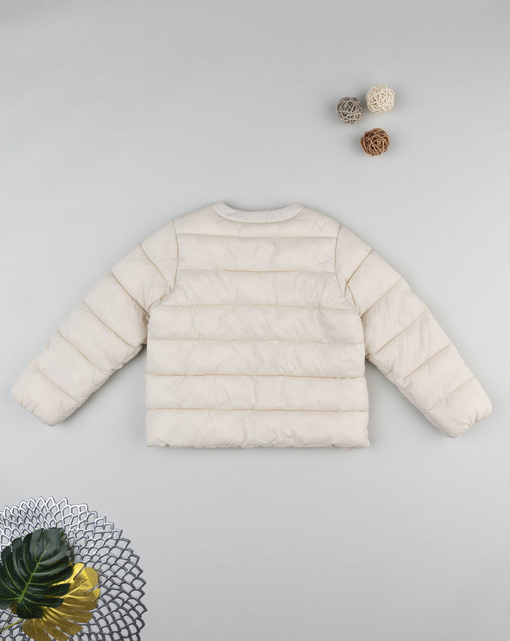 Giacca trapuntata bambina beige