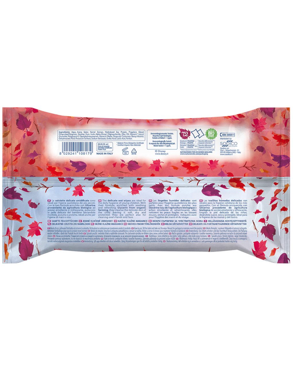 Salviettine umidificate frozen 2  72pz - naturaverde