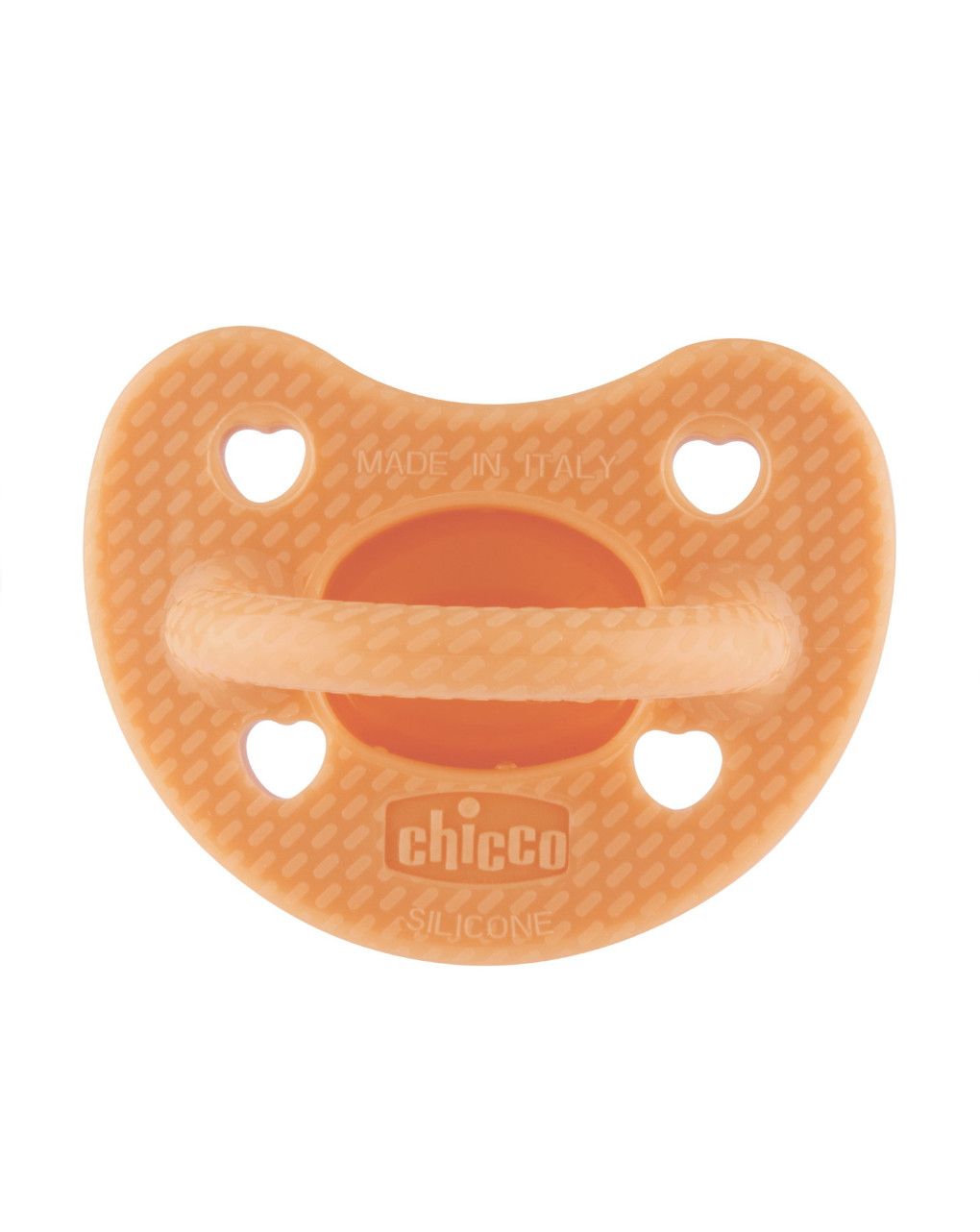 Gommotto silicone luxe 6-16m 2pz arancio/trasparente - chicco