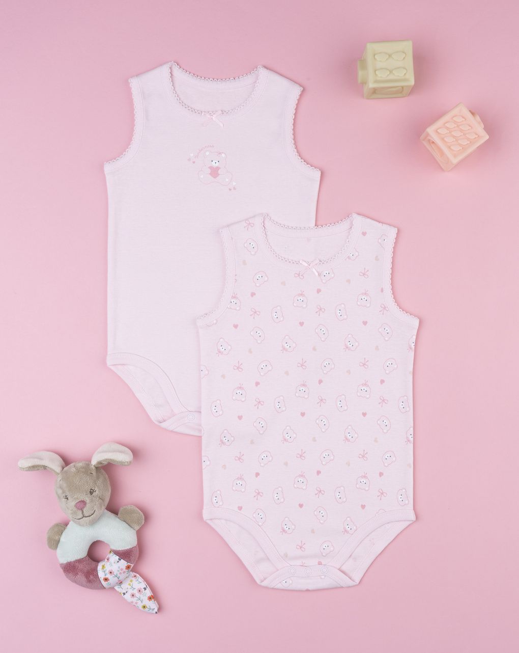 Pack 2 body bimba orsi rosa