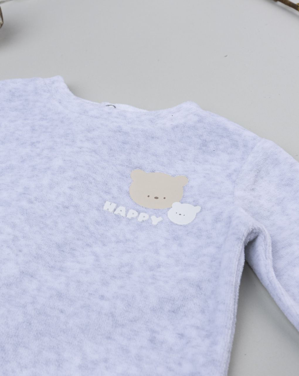 Pack 2 completi neonato bianco/grigio