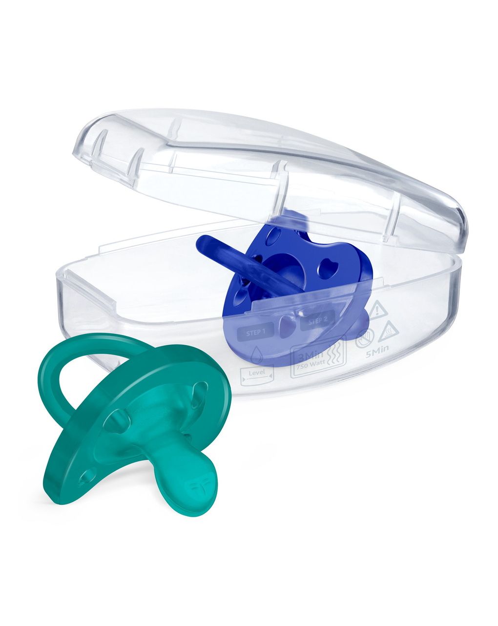 Gommotto physioforma blu/verde in silicone 2 pezzi| 16-36 mesi - chicco