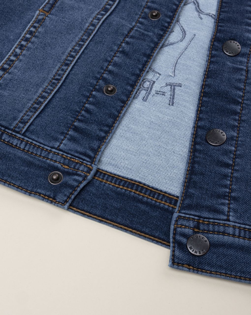 Giubbino denim bimbo con cappuccio