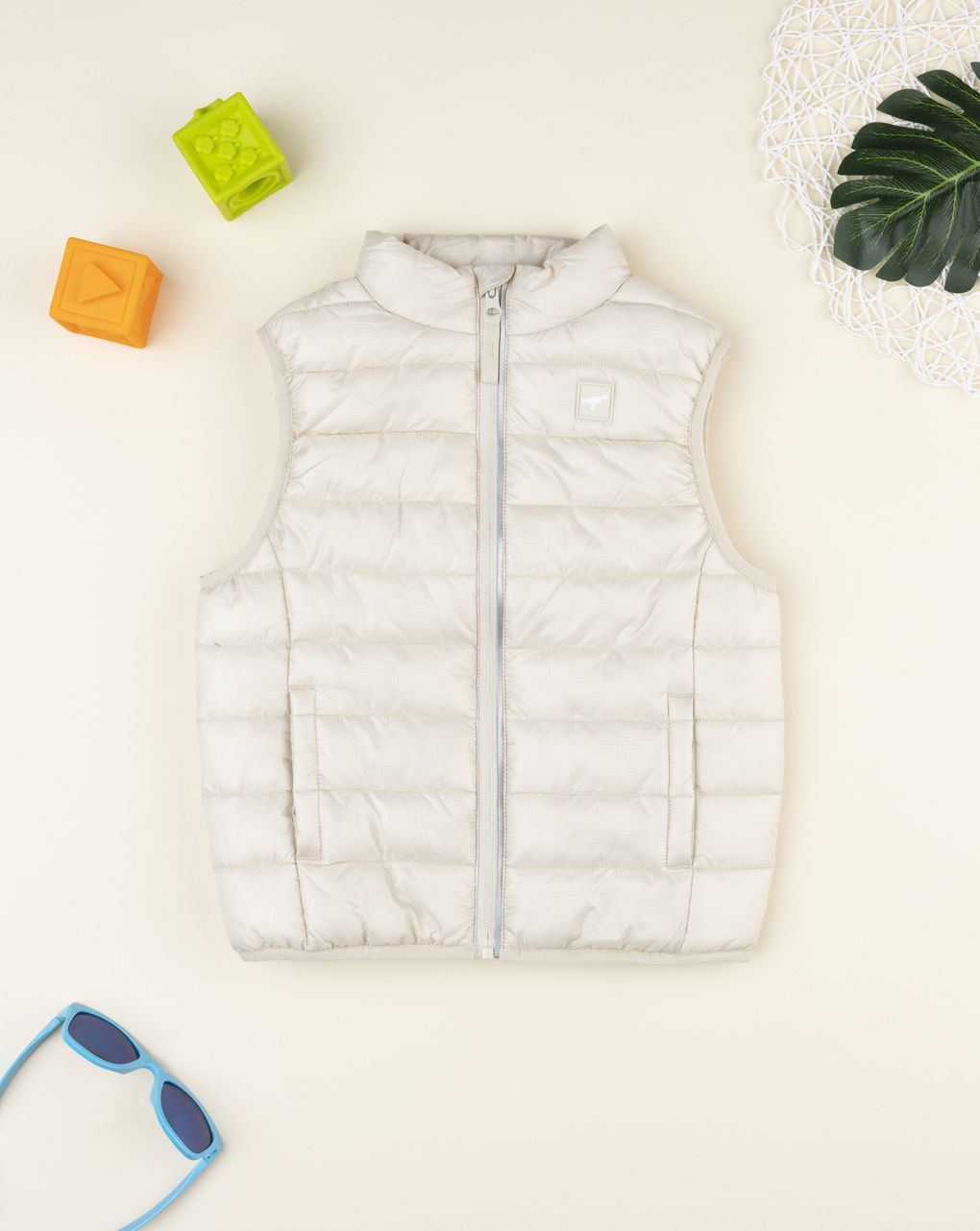 Gilet bambino beige