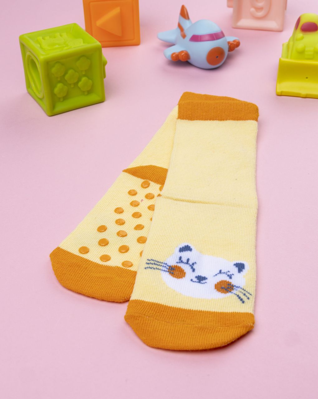 Antiscivolo bimba gialli gatto