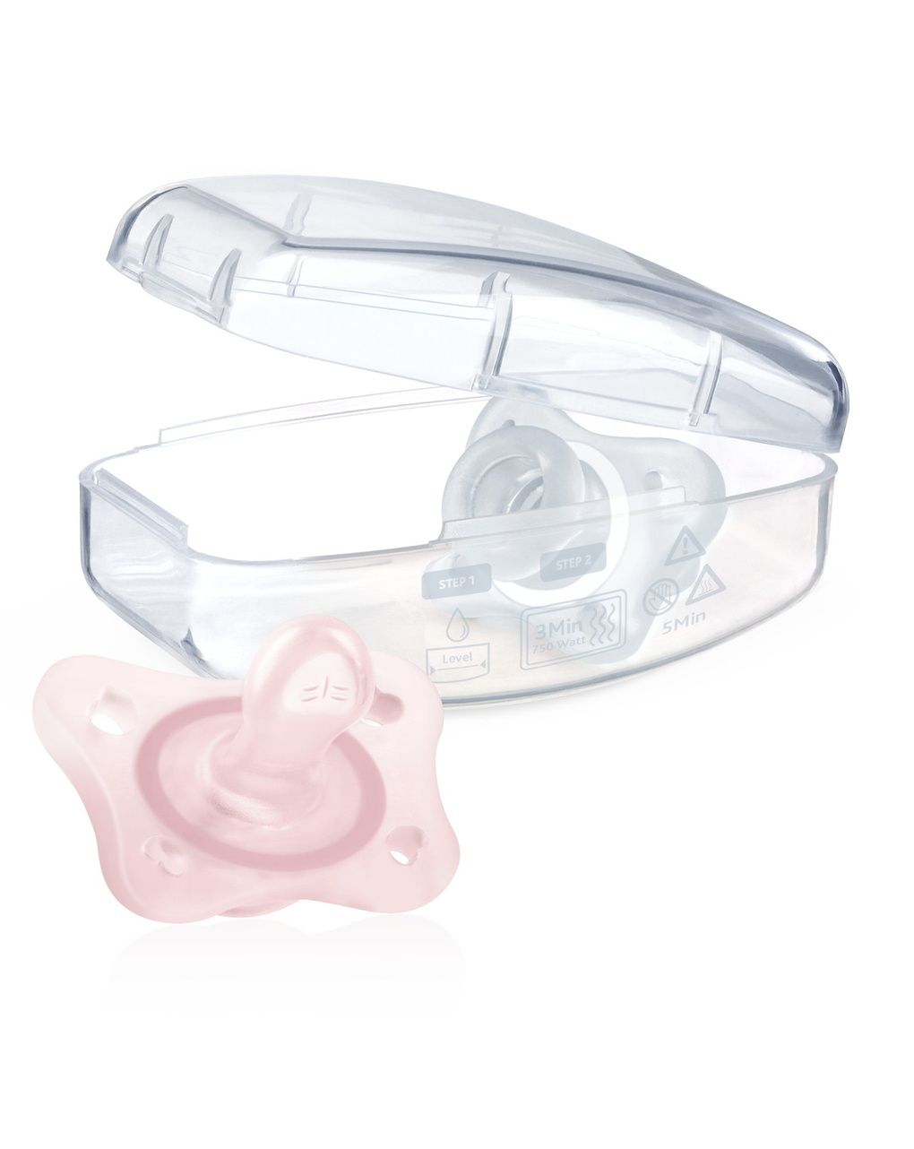 Gommottino silicone rosa 0-2 mesi - 2 pz - chicco