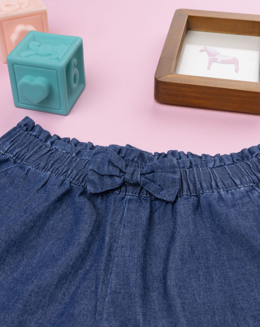 Shorts chambray scuro bimba