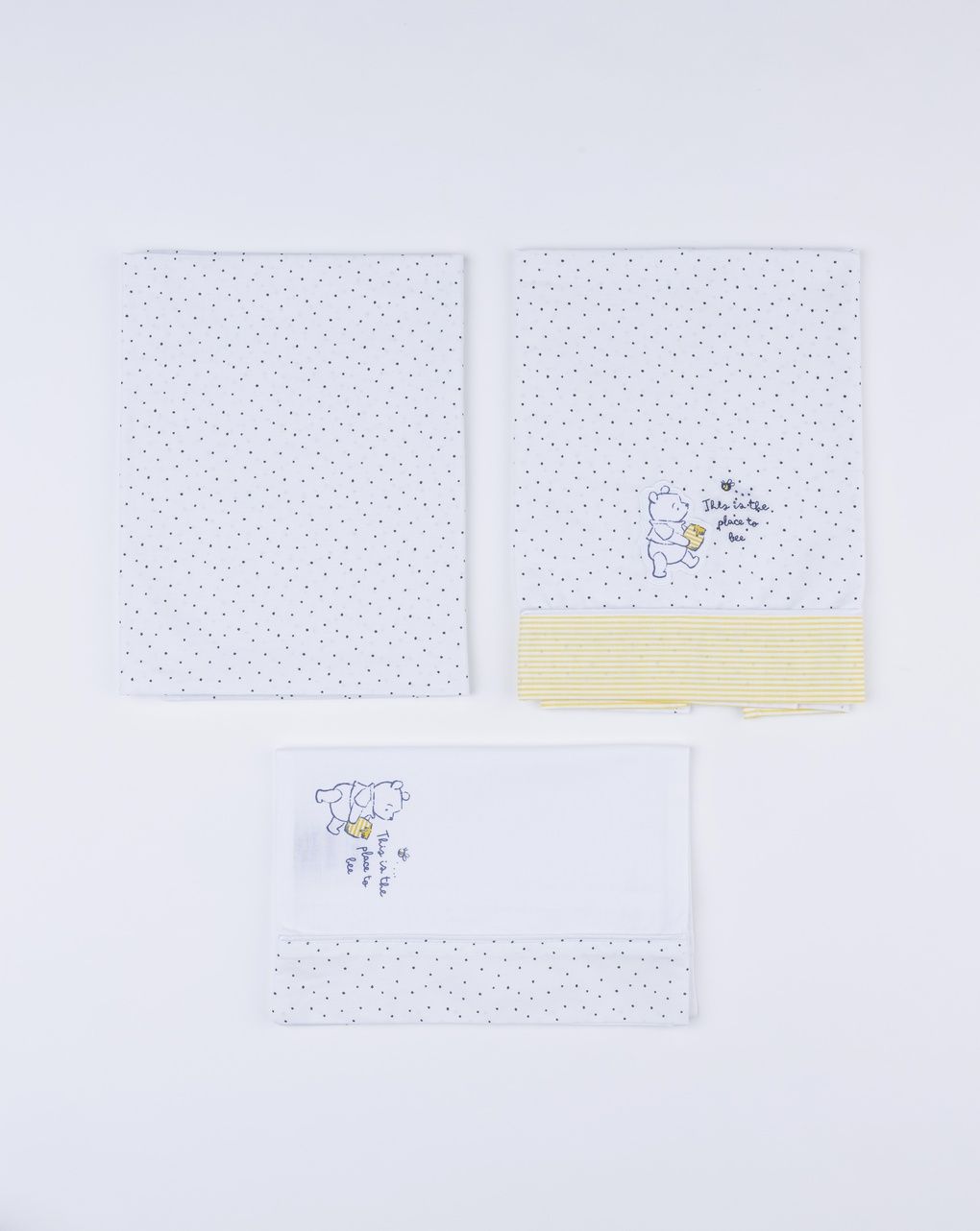 Pack 3 pezzi culla/carrozzina - completo winnie the pooh