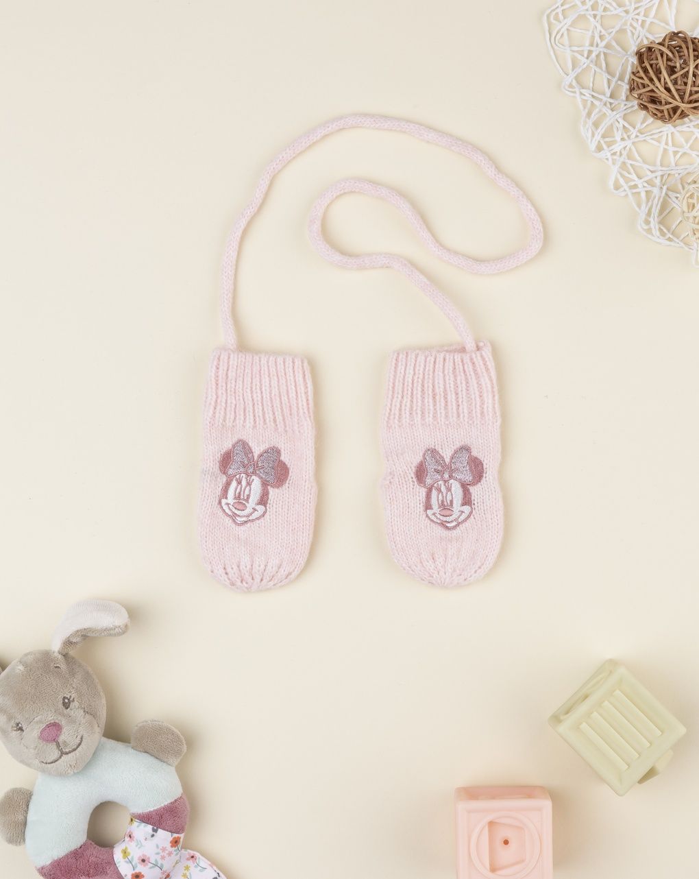 Muffole rosa bambina disney minnie