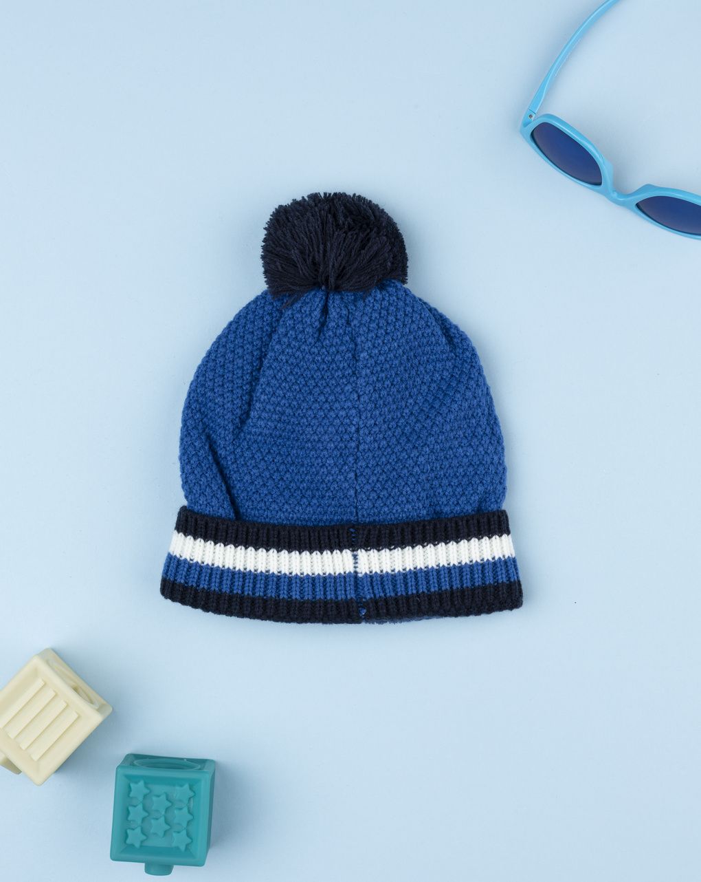 Berretto tricot blu bambino sonic