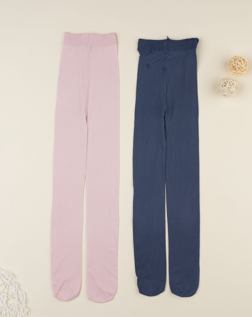 Collant microfibra bambina rosa/blu cuori