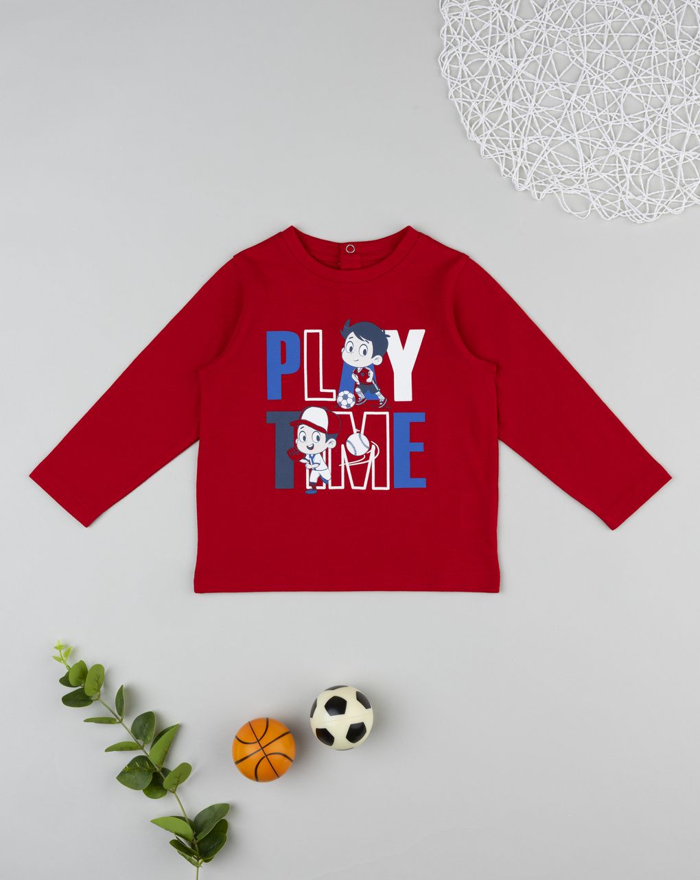 T-shirt bimbo rossa "play time"