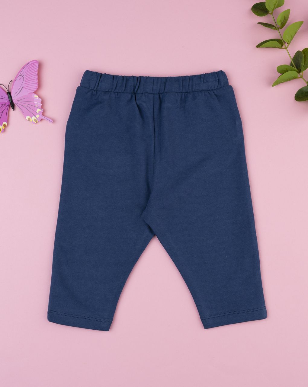 Pantalone bimba blu farfalle