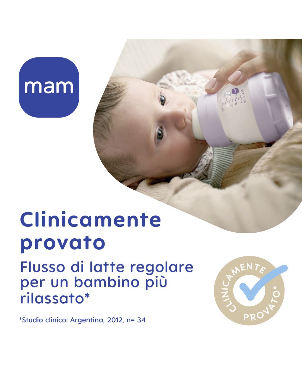 Biberon easy start 260ml bio-circolare conf. singola rosa - mam