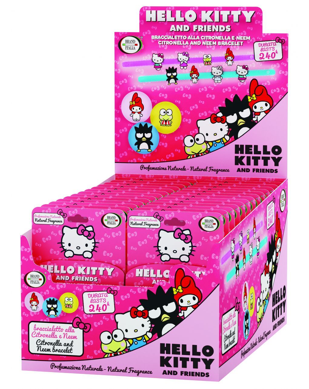 Hello kitty and friends braccialetto alla citronella e neem - brand italia