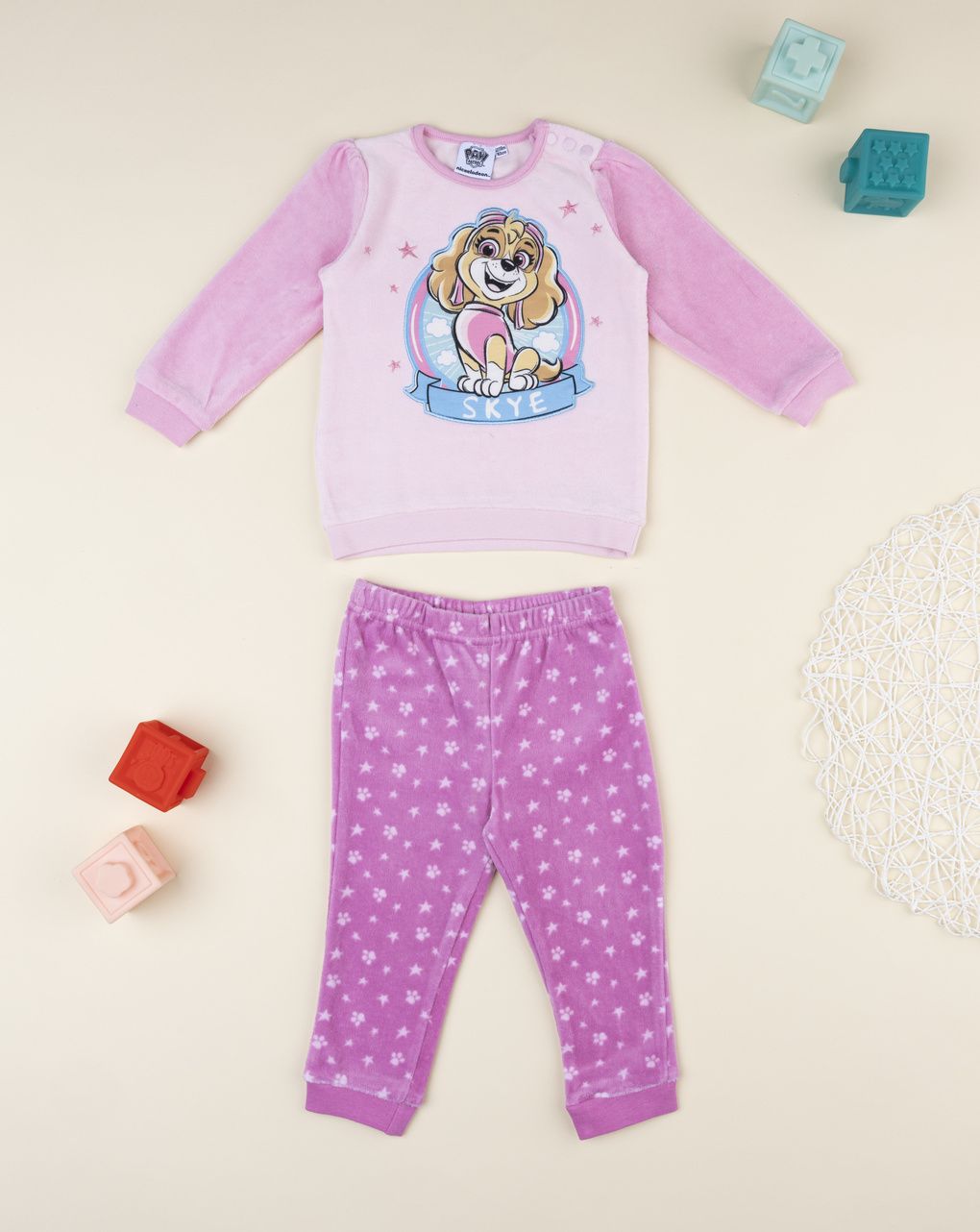 Pigiama bimba in pile paw patrol