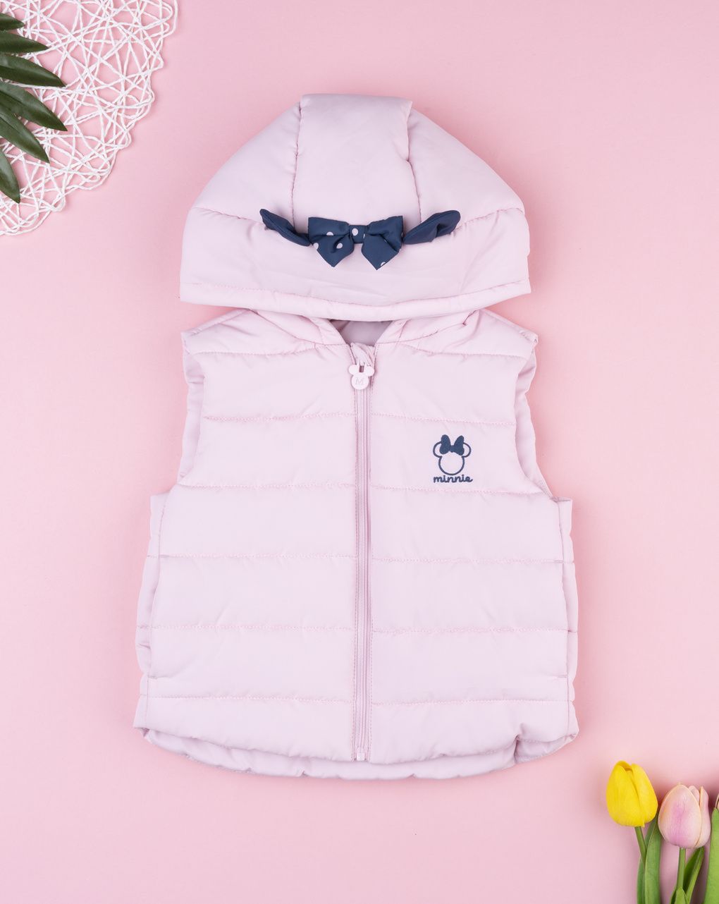 Gilet imbottito rosa bimba minnie