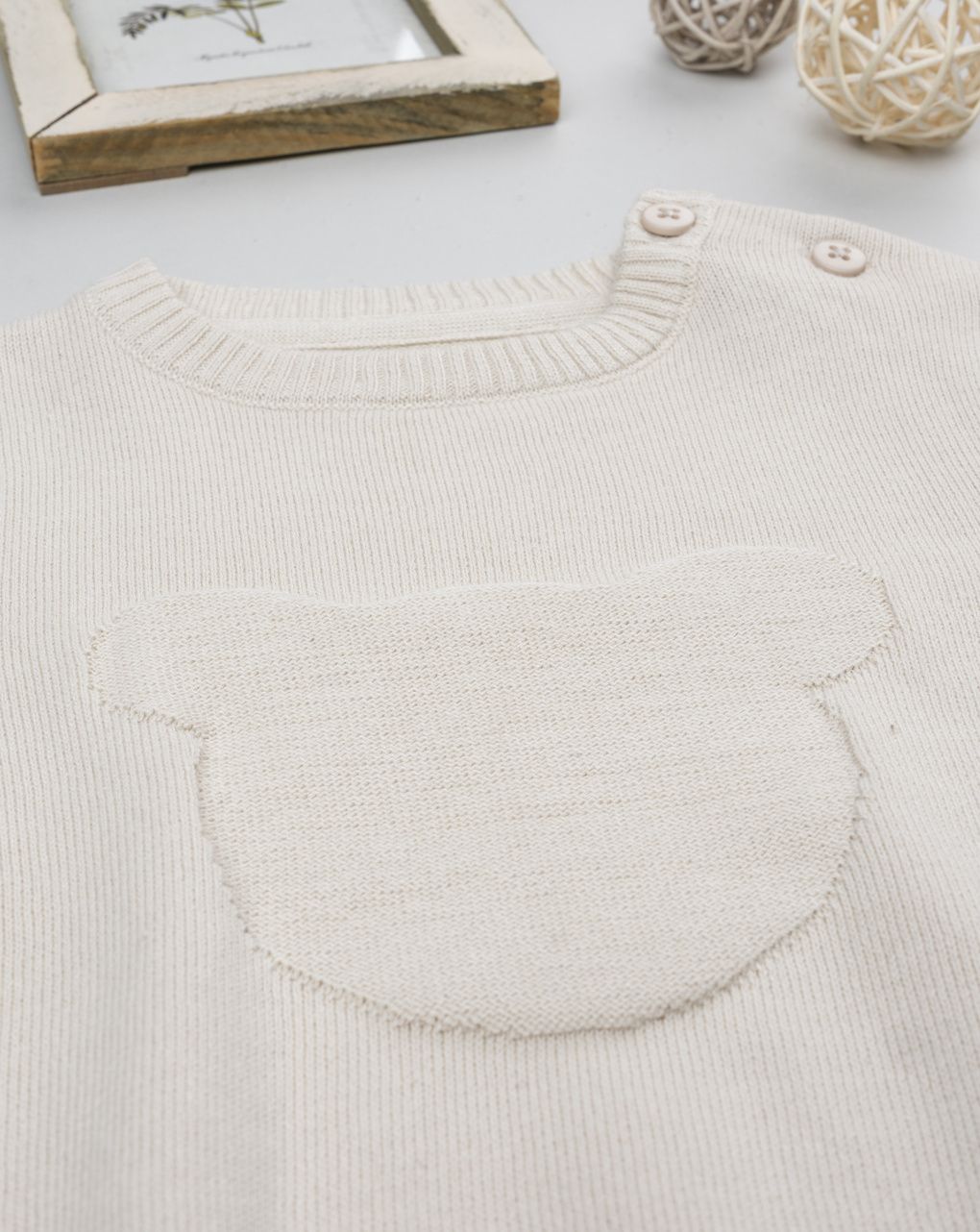 Maglia tricot bimbo beige