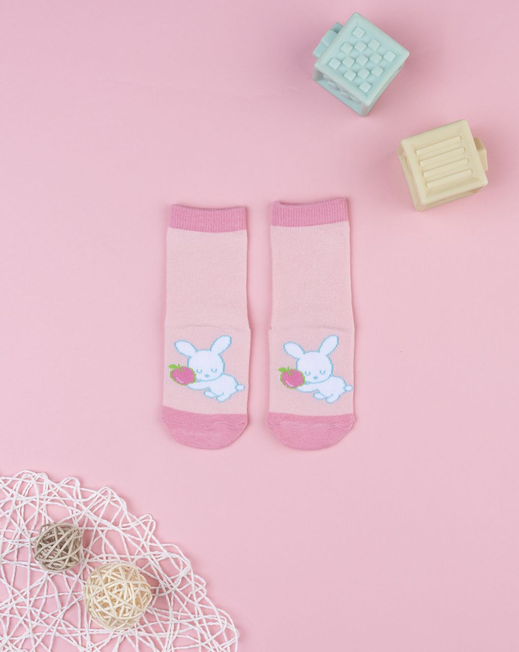 Antiscivolo bimba rosa coniglietto