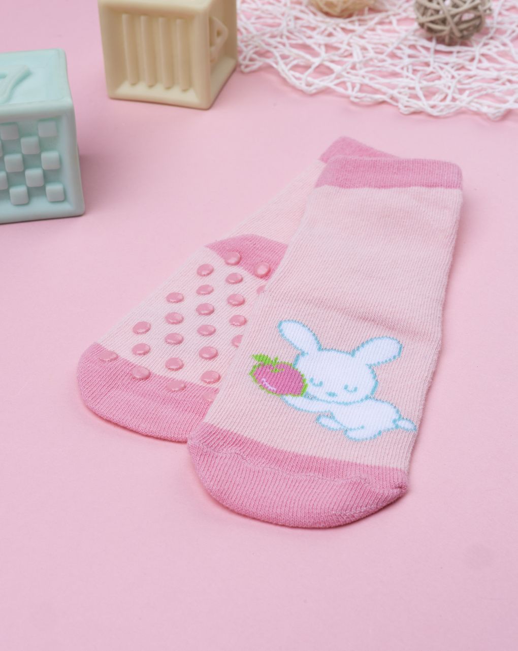 Antiscivolo bimba rosa coniglietto