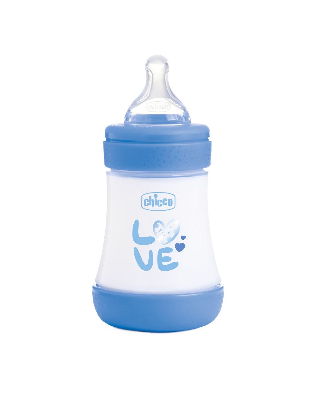 Biberon perfect5 azzurro 150ml in silicone 1 foro - chicco