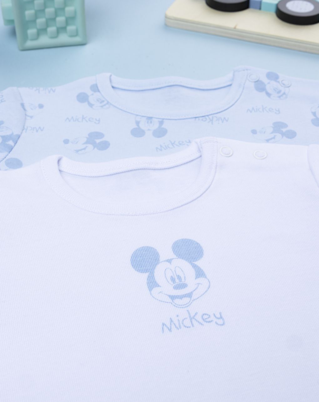 Body bimbo mickey mouse bianco/azzurro