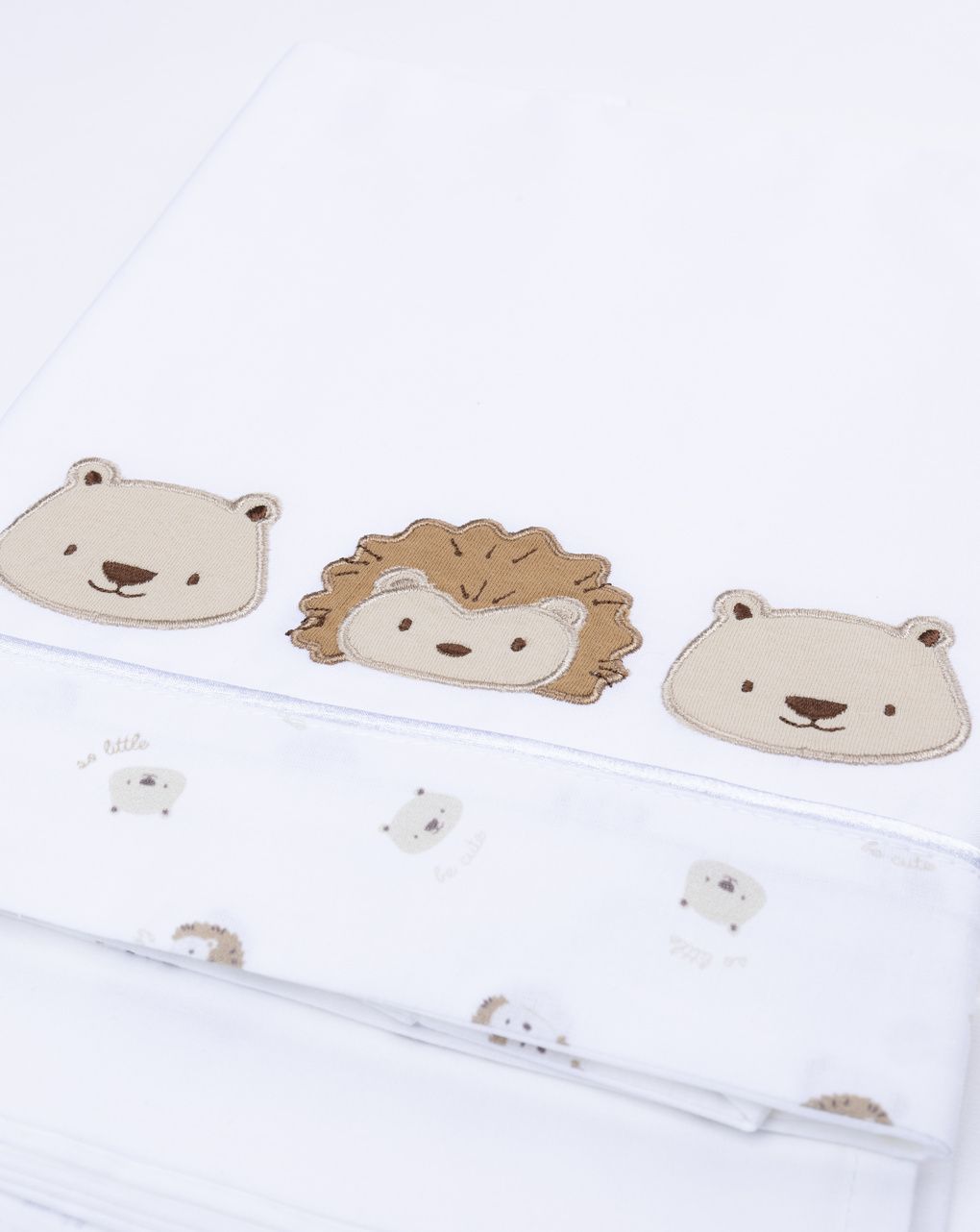 Pack 3 pezzi culla/carrozzina - completo neonato animaletti