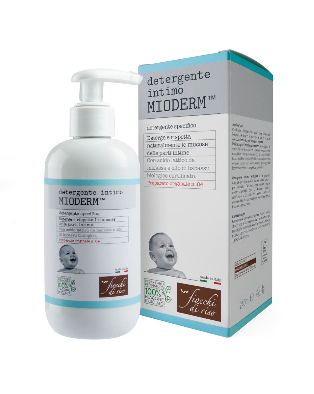 Detergente intimo mioderm 240ml - fiocchi di riso
