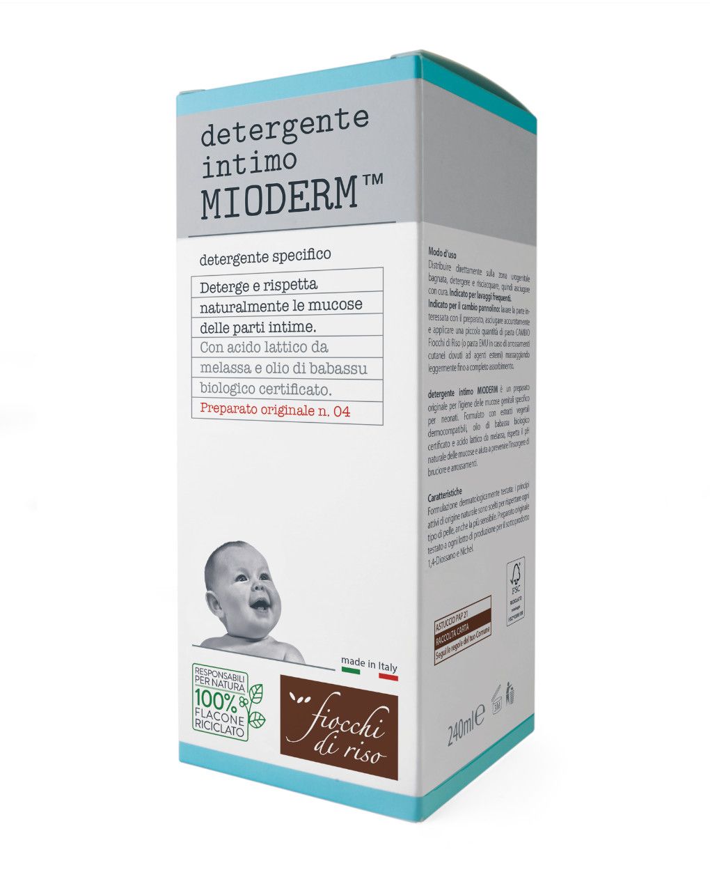 Detergente intimo mioderm 240ml - fiocchi di riso