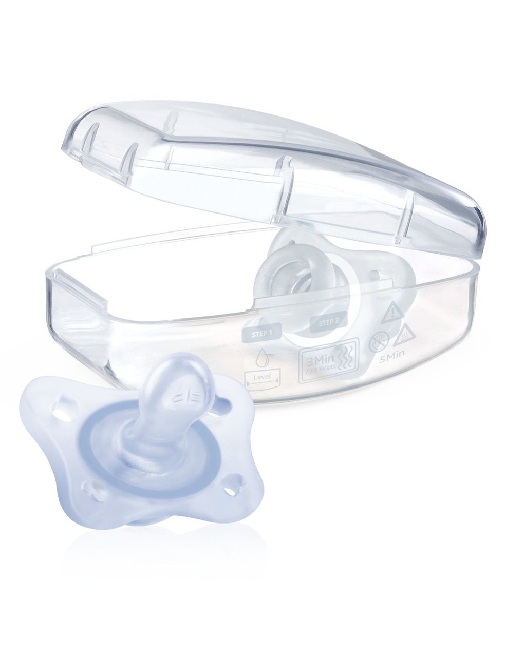 Gommottino silicone azzurro 0 -2m 2 pz - chicco