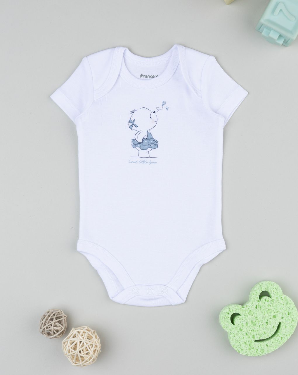 Body bianco neonata orsetto