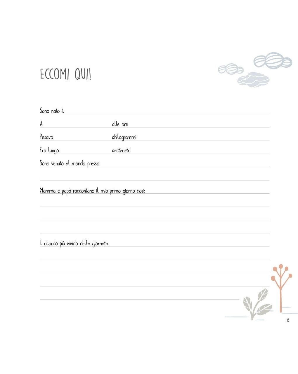 Il mio primo libro dei ricordi – 3+  – unisex