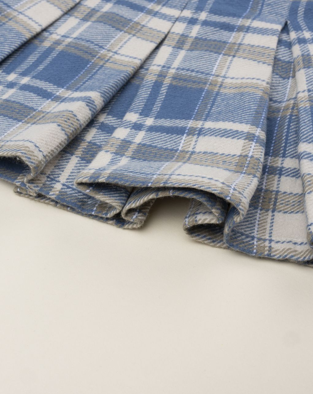 Gonna bambina tartan blu/beige